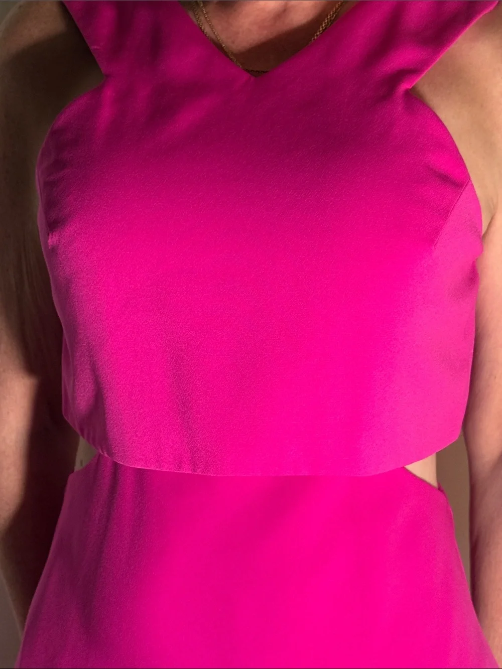 JILL STUART HOT PINK CUTOUT MAXI DRESS S